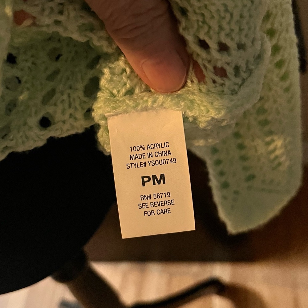 Elegant Mint Green Cream Sweater - Picture 2 of 2